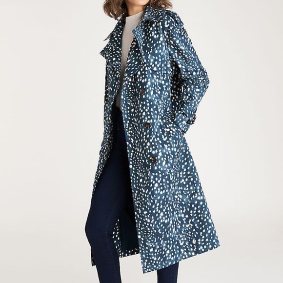 Spotted Modern Trench Coat | Ann Taylor - Picture 1 of 6